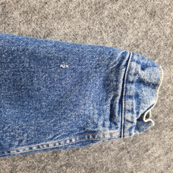 Vintage Levis Sherpa Lined Denim Trucker Jacket Mens 40R Blue Medium Wash 80s - Picture 15 of 15